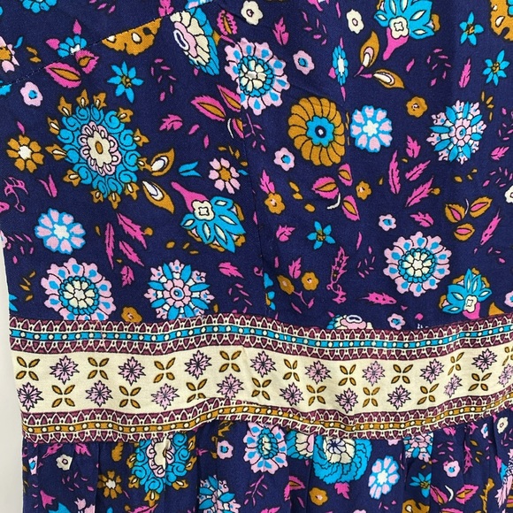 Umgee Boho Floral Tank Maxi Dress Small - Picture 7 of 12